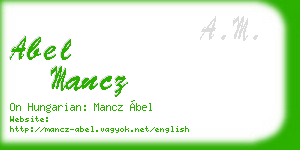 abel mancz business card